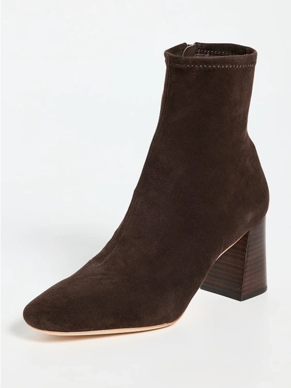 Loeffler Randall Elise Chocolate Brown Suede Pointed Ankle Boots 7
